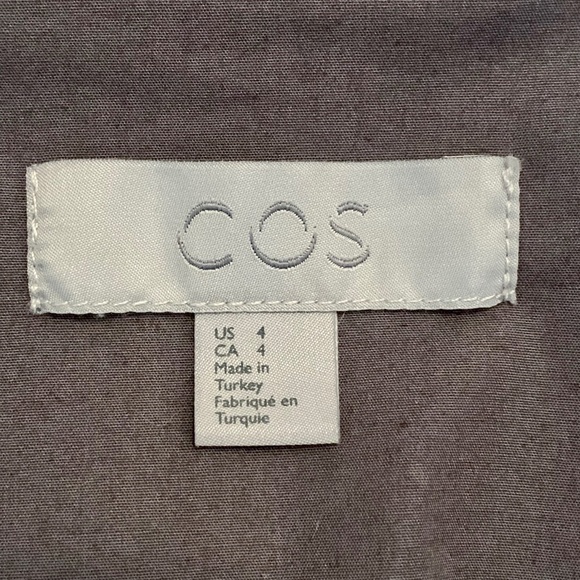 COS Casual A-line Pocket Dress In Charcoal Size 4 - Picture 10 of 15